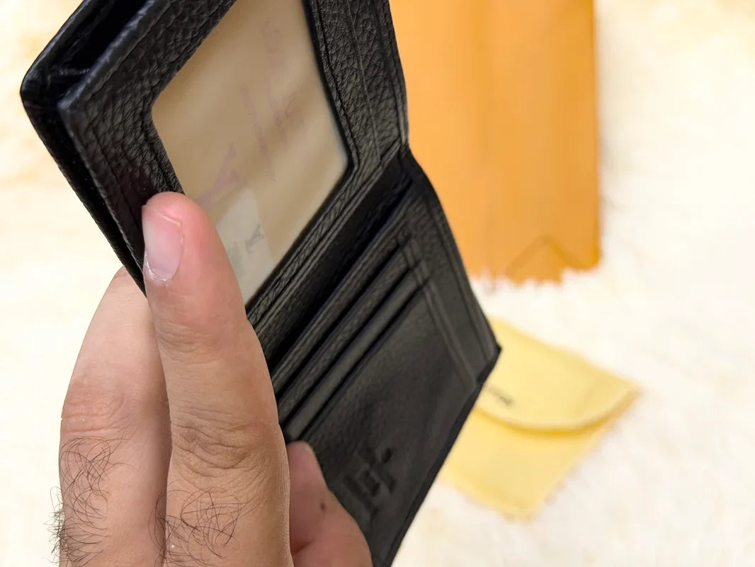Louis Vuitton Black Embossed Monogram Bifold Wallet