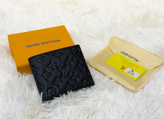 Louis Vuitton Black Embossed Monogram Wallet