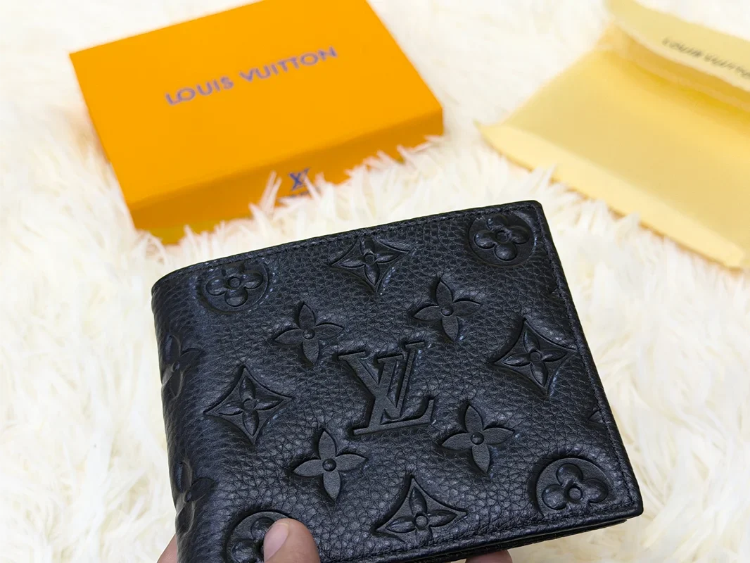 Louis Vuitton Black Embossed Monogram Wallet