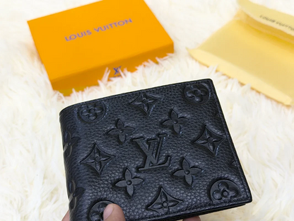 Louis Vuitton Black Embossed Monogram Wallet
