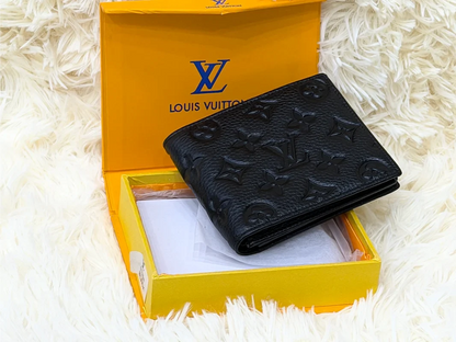 Louis Vuitton Black Embossed Monogram Wallet