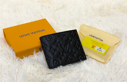 Louis Vuitton Black Embossed Monogram Wallet