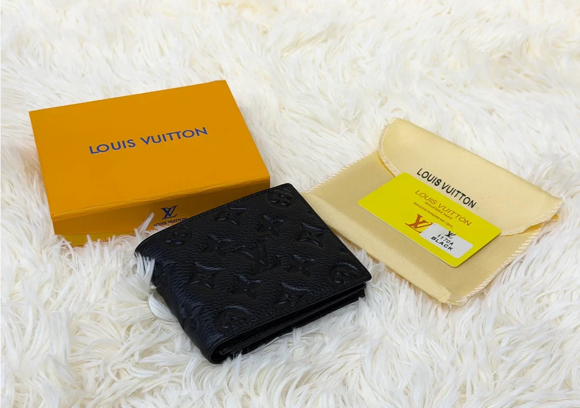 Louis Vuitton Black Embossed Monogram Wallet