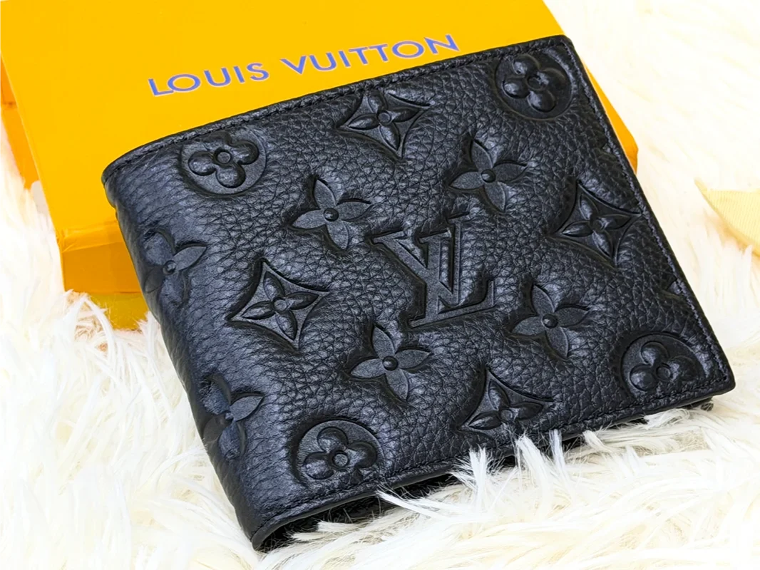 Louis Vuitton Black Embossed Monogram Wallet