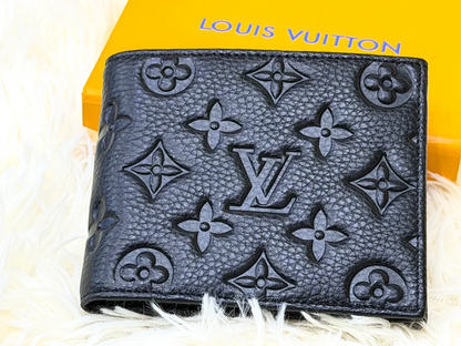 Louis Vuitton Black Embossed Monogram Wallet