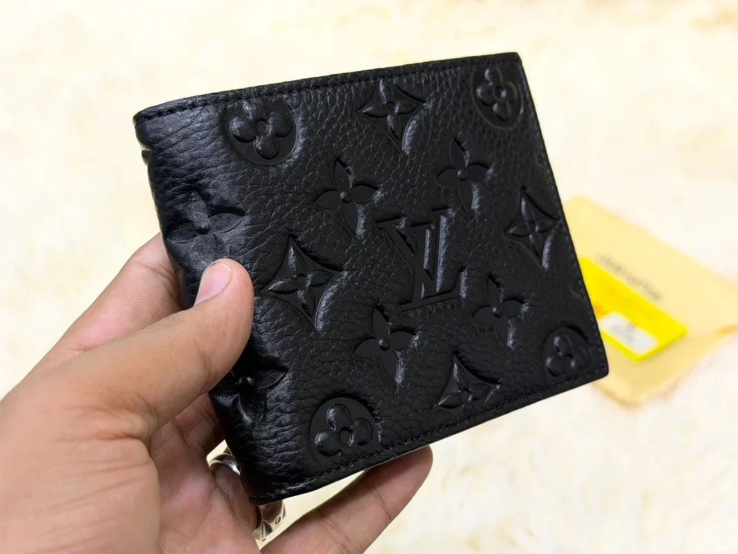 Louis Vuitton Black Embossed Monogram Wallet