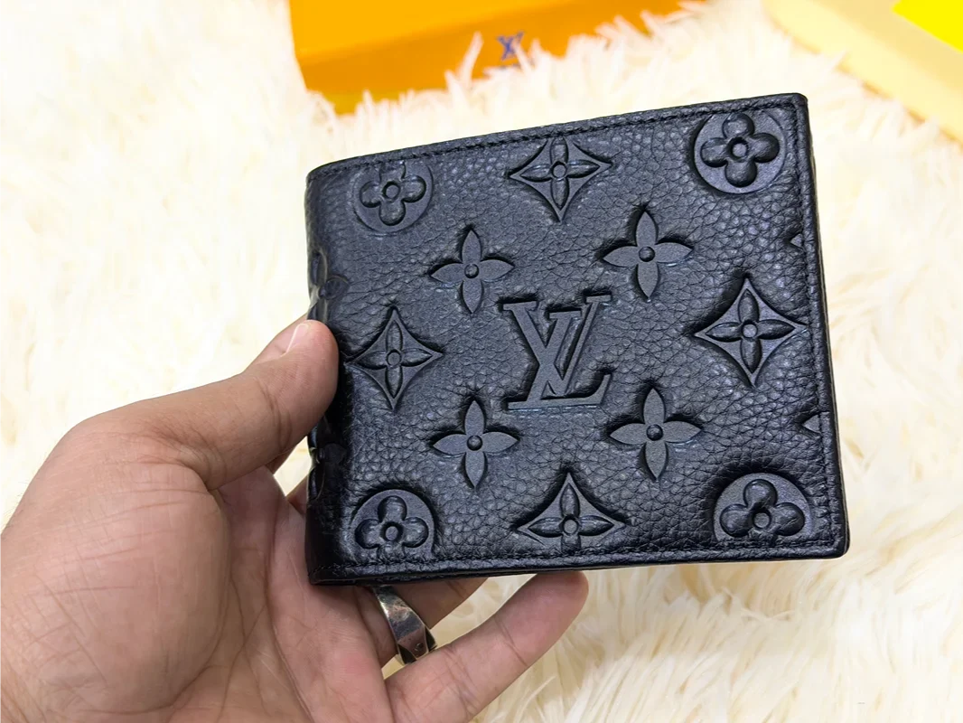 Louis Vuitton Black Embossed Monogram Wallet