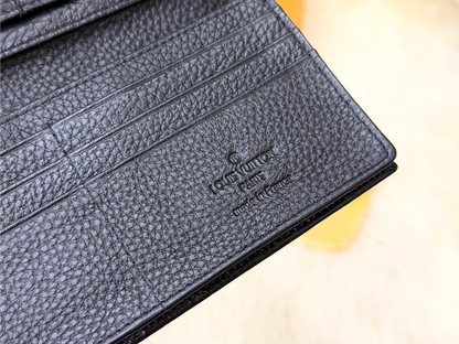 Louis Vuitton Black Monogram Checkered Long Wallet