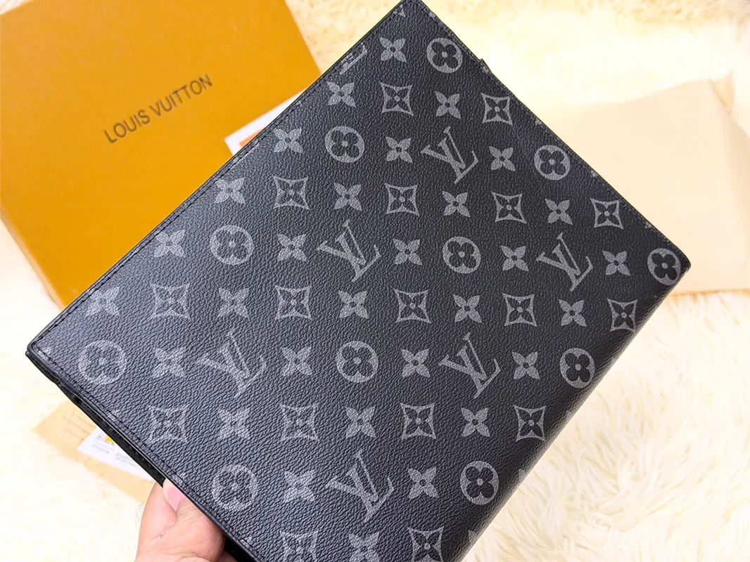 Louis Vuitton Black Monogram Shadow Zip Pouch