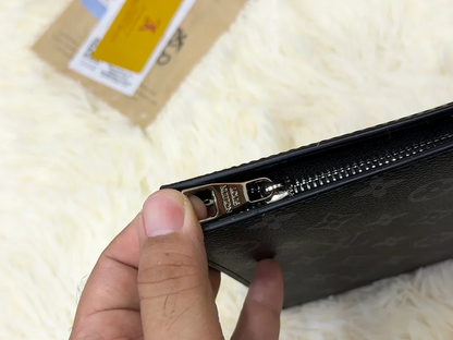 Louis Vuitton Black Monogram Shadow Zip Pouch