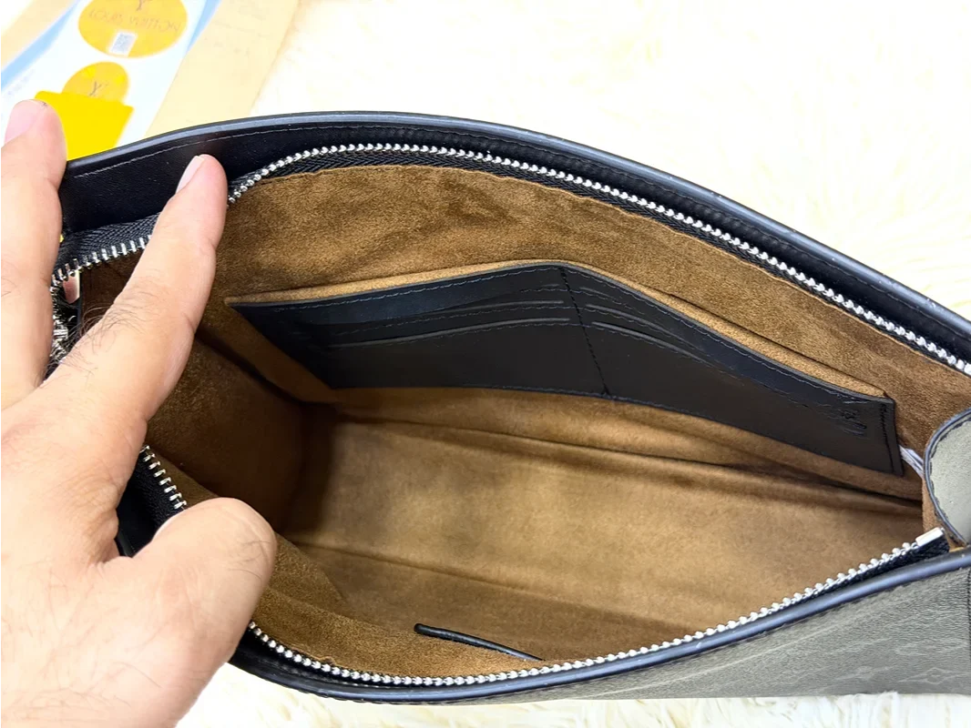 Louis Vuitton Black Monogram Shadow Zip Pouch