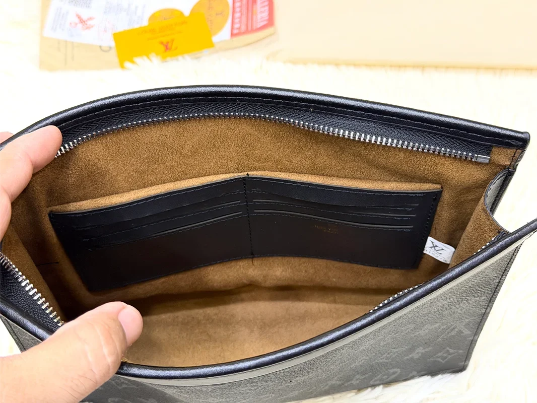 Louis Vuitton Black Monogram Shadow Zip Pouch
