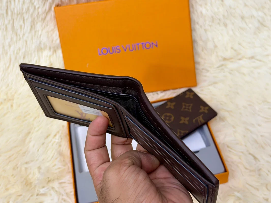 Louis Vuitton Brown Monogram Wallet Gift Set with Card Holder & Keychain