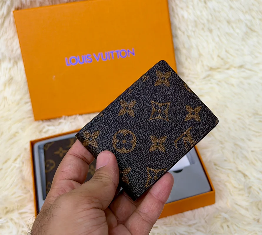 Louis Vuitton Brown Monogram Wallet Gift Set with Card Holder & Keychain