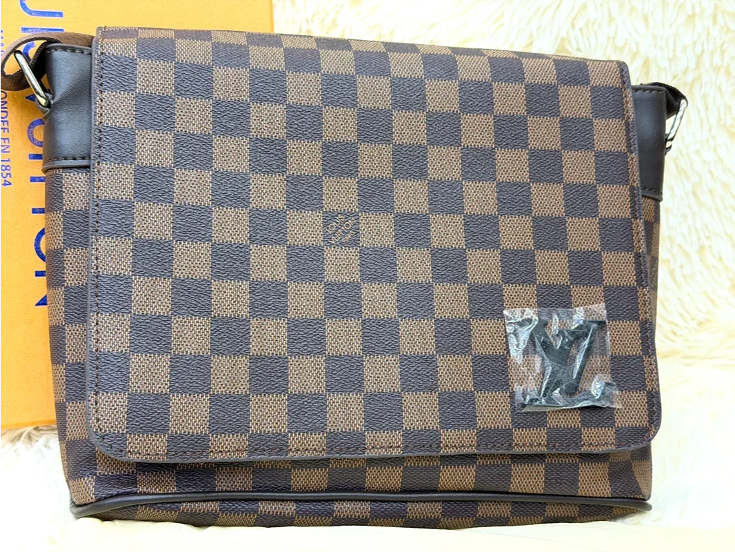 Louis Vuitton Damier Brown Double Compartment Messenger Bag