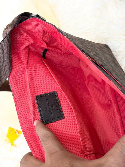 Louis Vuitton Damier Brown Double Compartment Messenger Bag