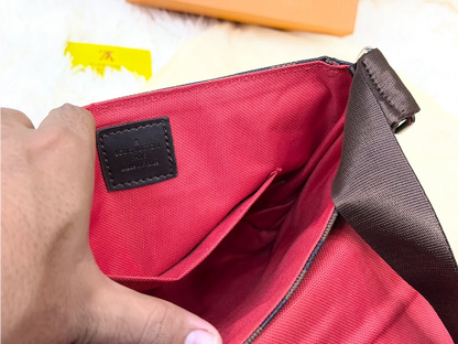 Louis Vuitton Damier Brown Flap Messenger Crossbody Bag