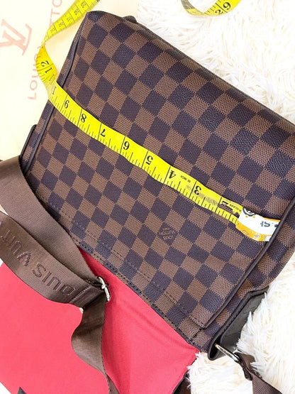 Louis Vuitton Damier Brown Flap Messenger Crossbody Bag