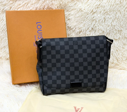 Louis Vuitton Damier Graphite Black Messenger Crossbody Bag