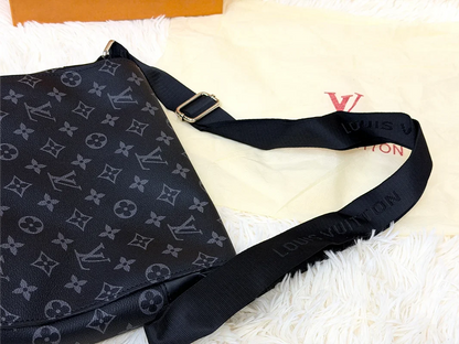 Louis Vuitton Monogram Black Messenger Crossbody Bag