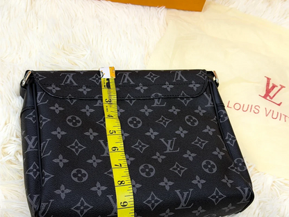 Louis Vuitton Monogram Black Messenger Crossbody Bag