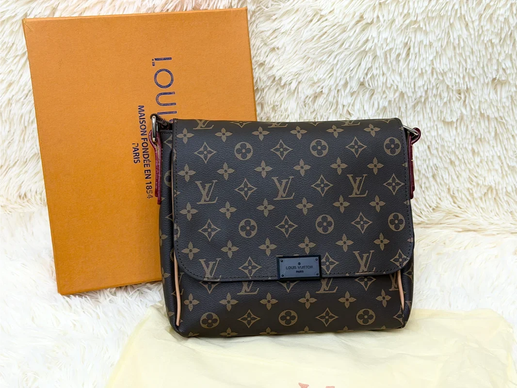 Louis Vuitton Monogram Brown Flap Messenger Crossbody Bag