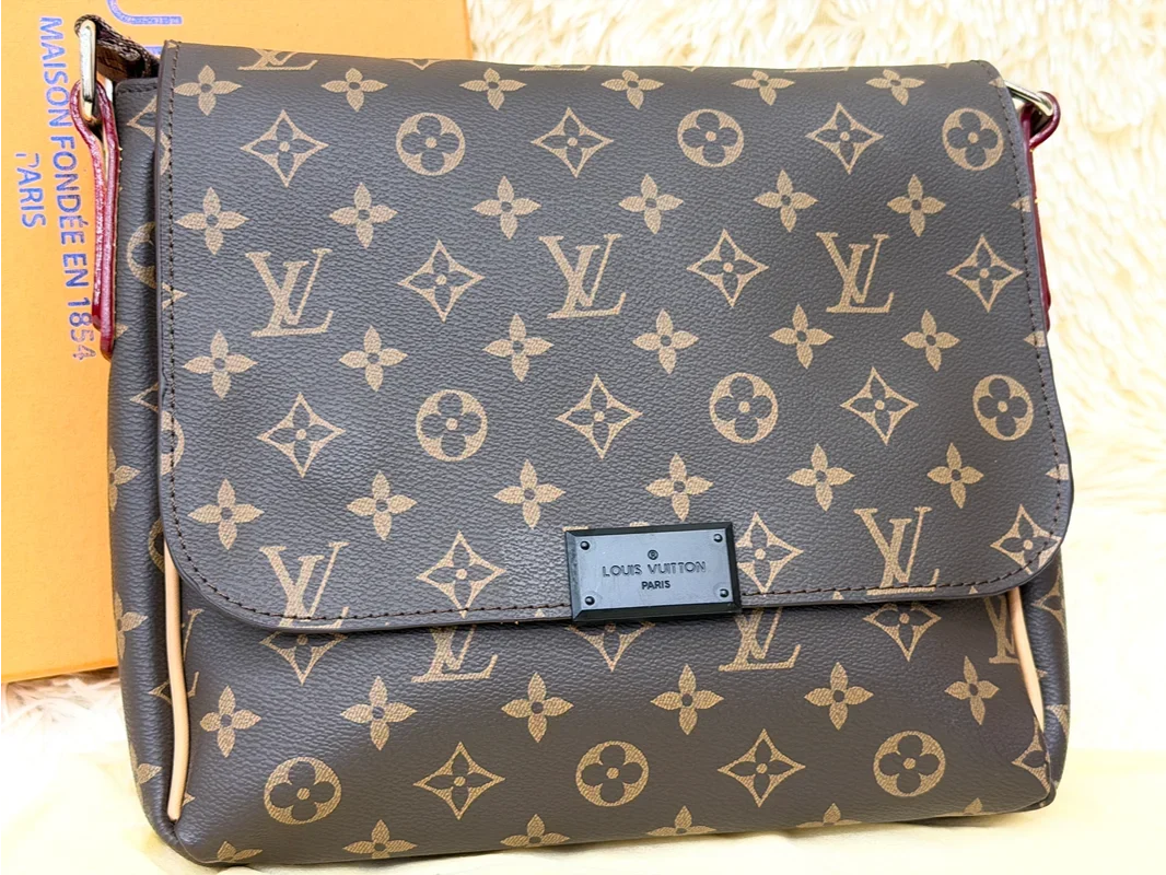 Louis Vuitton Monogram Brown Flap Messenger Crossbody Bag