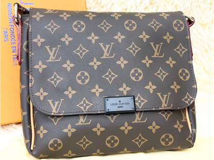 Louis Vuitton Monogram Brown Flap Messenger Crossbody Bag