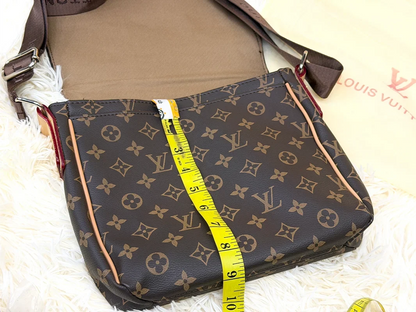 Louis Vuitton Monogram Brown Flap Messenger Crossbody Bag
