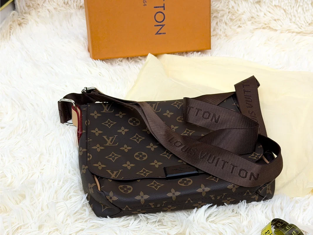 Louis Vuitton Monogram Brown Flap Messenger Crossbody Bag