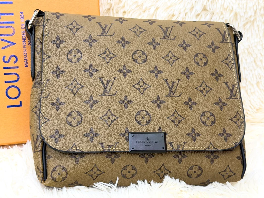 Louis Vuitton Monogram Khaki Double Compartment Messenger Bag