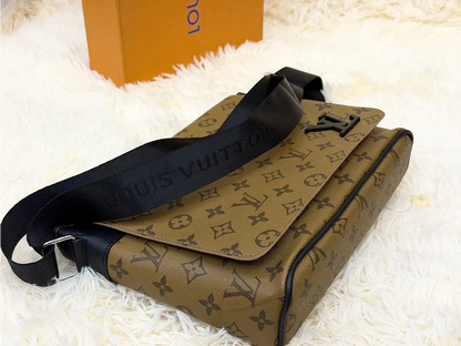 Louis Vuitton Monogram Khaki Flap Messenger Crossbody Bag