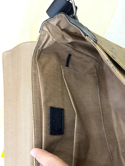 Louis Vuitton Monogram Khaki Flap Messenger Crossbody Bag