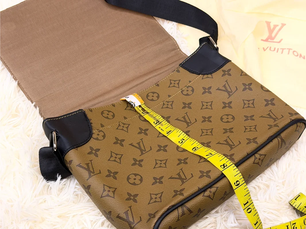 Louis Vuitton Monogram Khaki Flap Messenger Crossbody Bag