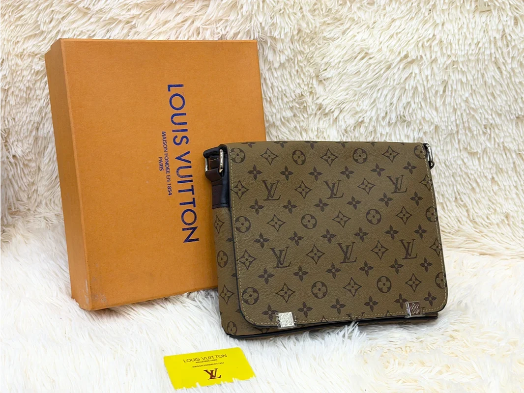Louis Vuitton Monogram Khaki Messenger Crossbody Bag