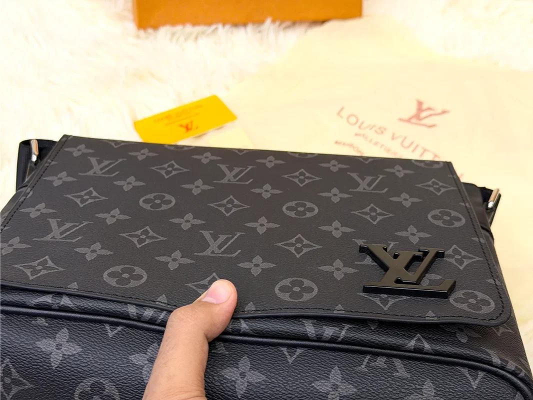 Louis Vuitton Monogram Shadow Black Messenger Crossbody Bag