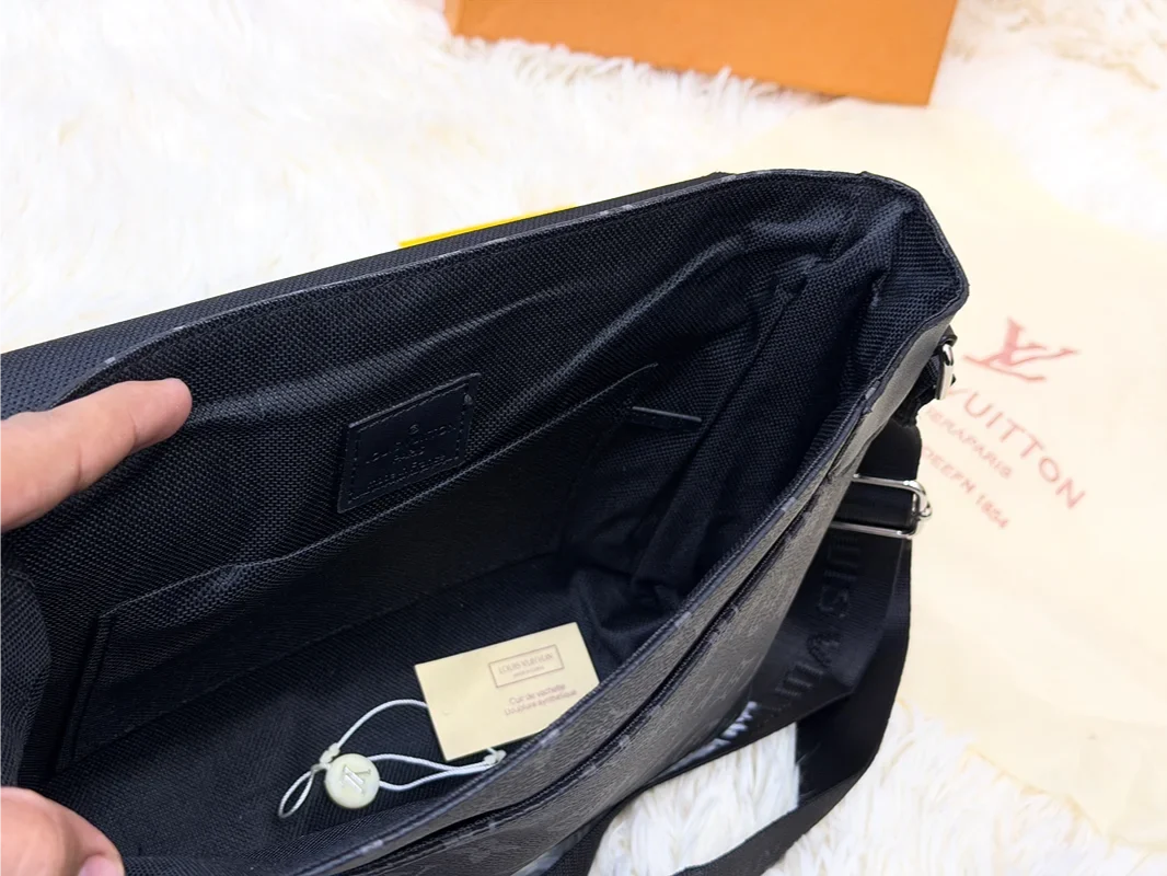 Louis Vuitton Monogram Shadow Black Messenger Crossbody Bag