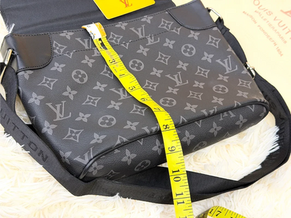 Louis Vuitton Monogram Shadow Black Messenger Crossbody Bag