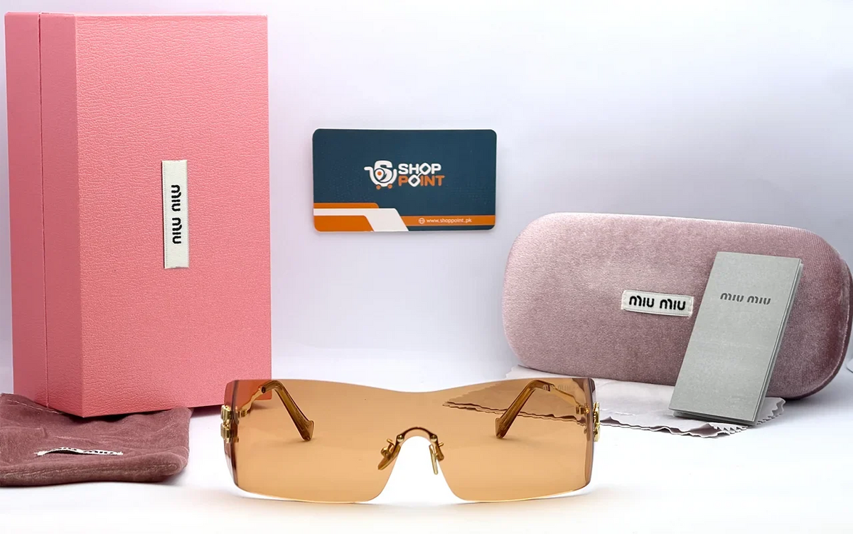 Miu Miu OMUB53S Amber Shield Sunglasses