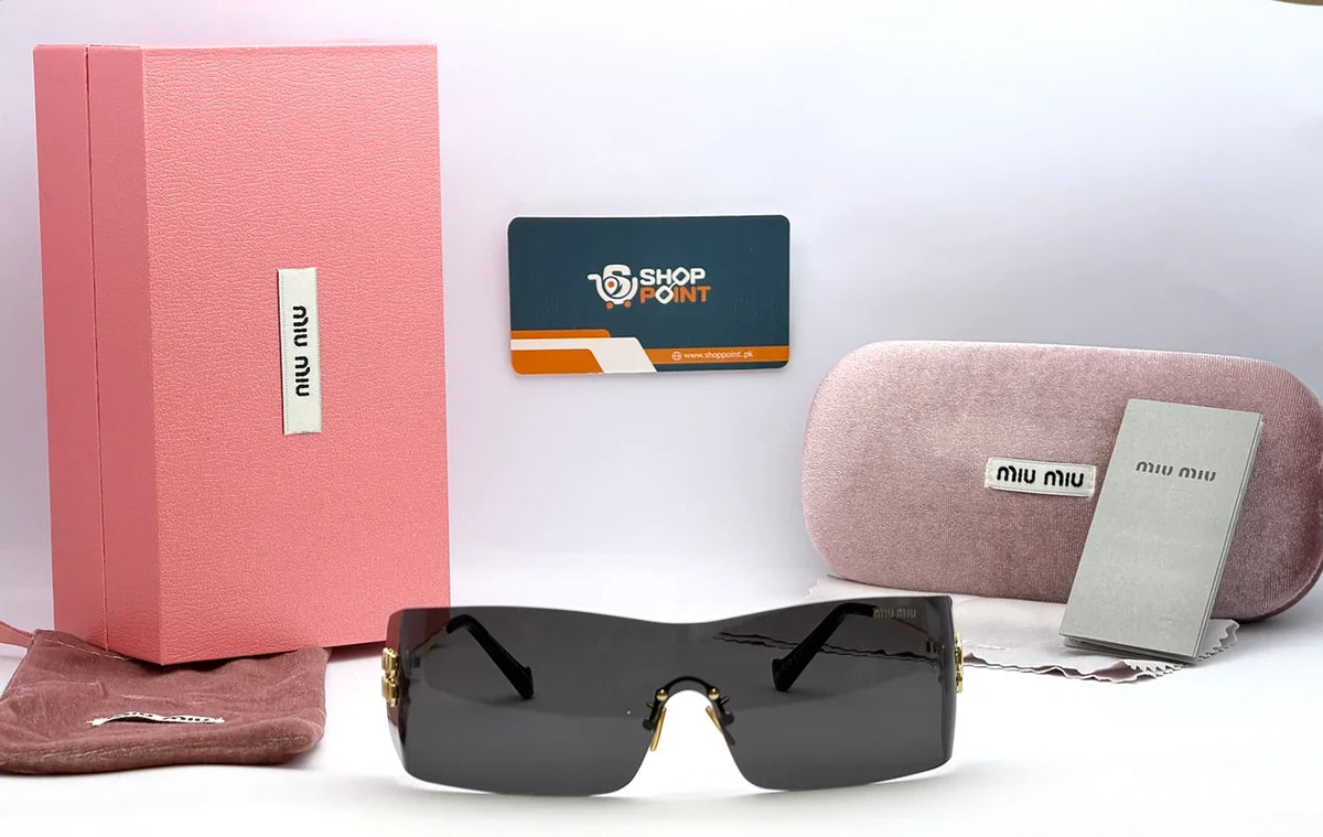 Miu Miu OMUB53S Black Shield Sunglasses