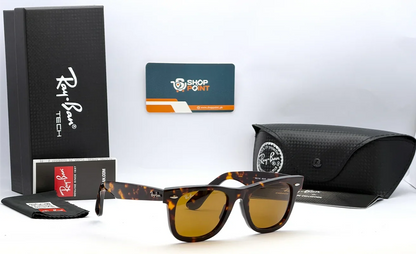 Ray-Ban RB2140 Tortoise Square Frame Sunglasses
