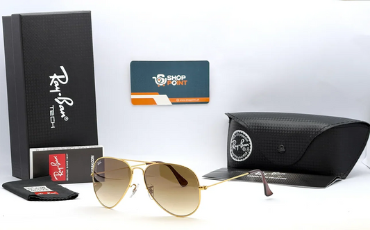 Ray-Ban RB3025 58mm Gold Brown Gradient Aviator Sunglasses