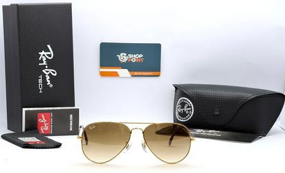 Ray-Ban RB3025 58mm Gold Brown Gradient Aviator Sunglasses