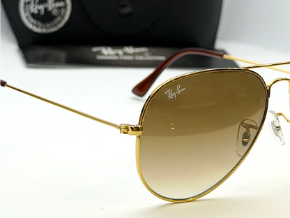 Ray-Ban RB3025 58mm Gold Brown Gradient Aviator Sunglasses