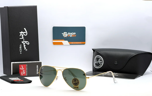 Ray-Ban RB3025 58mm Gold Green Lens Aviator Sunglasses