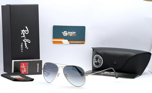 Ray-Ban RB3025 58mm Silver Aviator Gradient Sunglasses