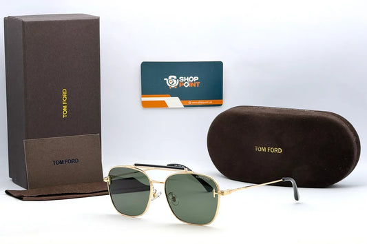 Tom Ford 1017 Gold Green Lens Sunglasses