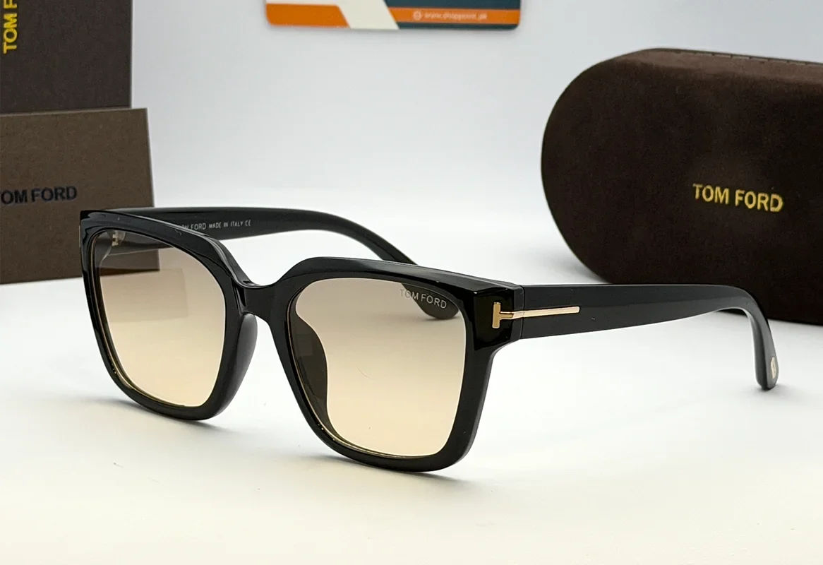 Tom Ford 1305X Black Frame Brown Gradient Photochromic Sunglasses