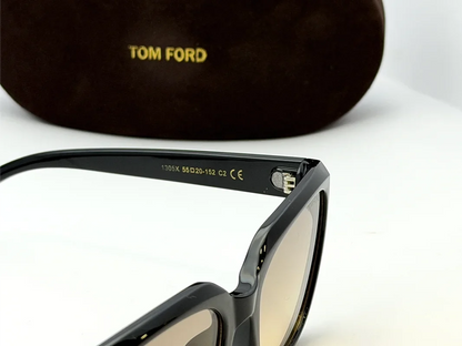 Tom Ford 1305X Black Frame Brown Gradient Photochromic Sunglasses