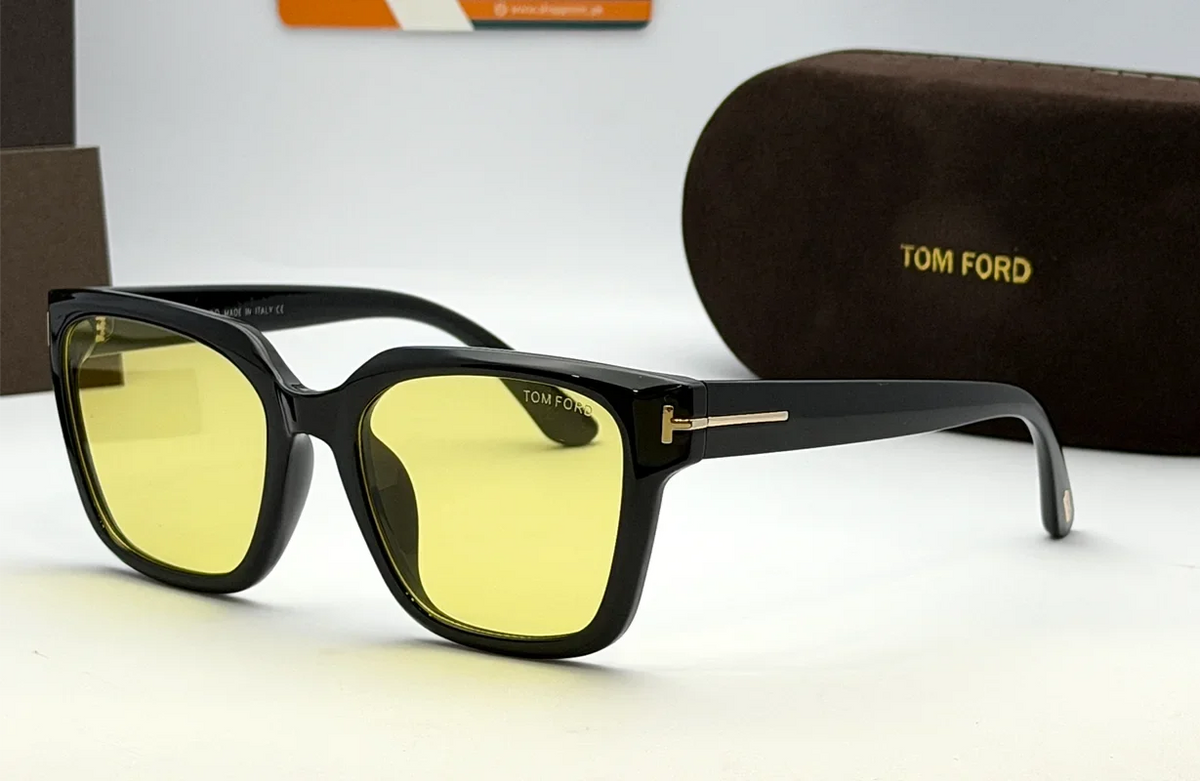 Tom Ford 1305X Black Frame Yellow Photochromic Sunglasses